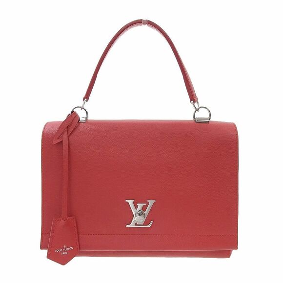 Louis Vuitton Lock Me 2 Handbag Calf Leather Ruby ​​red - Picture 1 of 8